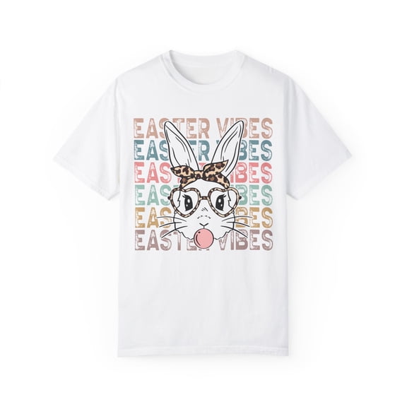 Retro Easter Vibes Bunny Comfort Women's Colors Shirt, Easter Day Tee