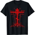 thumbnail image 1 of Retro Eastern Orthodox Cross Skull of Adam Graphic T-Shirt for Unique Christian Art Style, 1 of 5