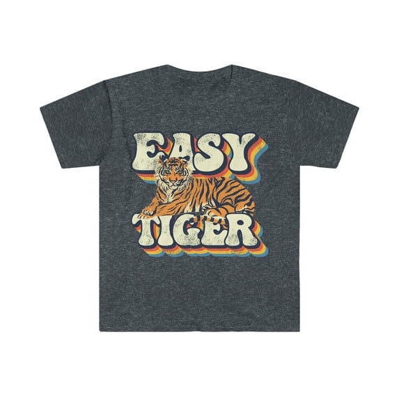 Retro Easy Tiger T-shirt Vintage Rainbow Tiger Lover Shirt Tiger Gift Ideas