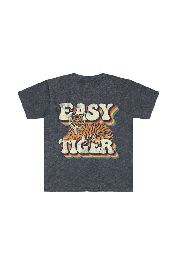 Retro Easy Tiger T-shirt Vintage Rainbow Tiger Lover Shirt Tiger Gift Ideas