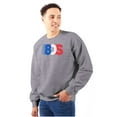 thumbnail image 1 of Retro Eighties Americana Stripes Sweatshirt for Men or Women Brisco Brands S, 1 of 6