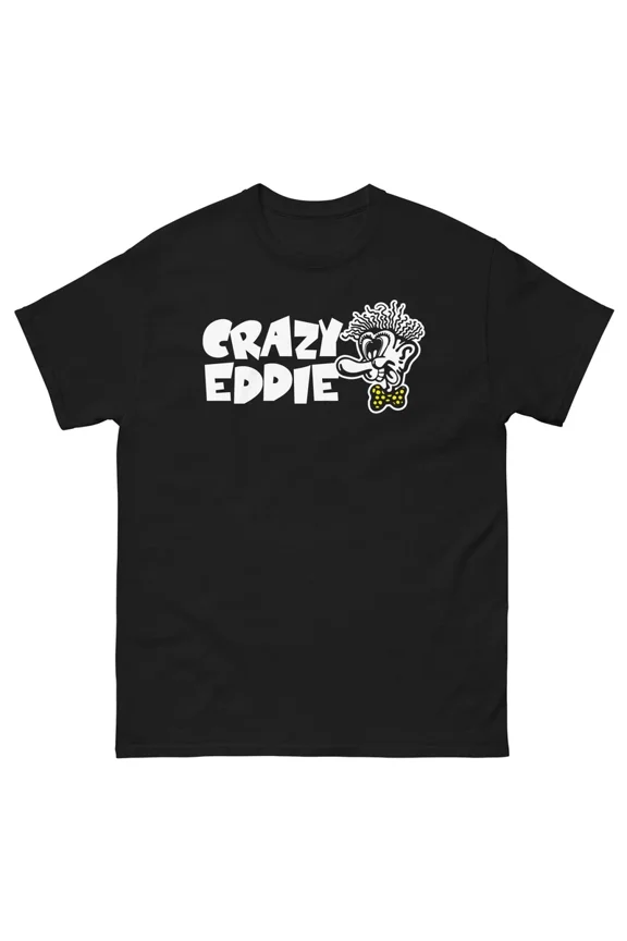 Retro Eighties Nostalgic Consumer Electronics Store Black Graphic Tee, for men and wonen up to 5XL