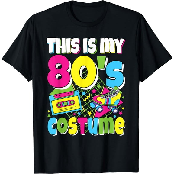 Retro Eighties Theme Graphic T-Shirt 1980s Throwback Costume Unisex Apparel