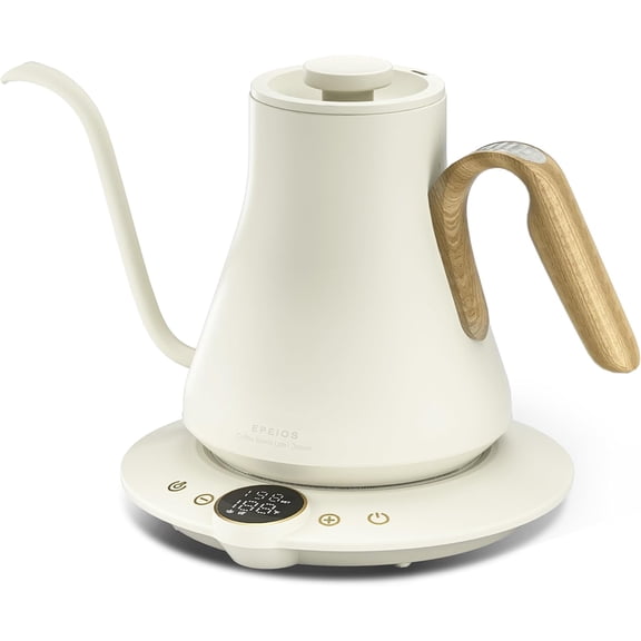 Retro Electric Kettle Stainless Steel, 1.8L Tea Water Boiler, 1500W Fast Quiet Boil, Temperature Gauge, Auto Shut-Off, Boil-Dry Protection, Matt Black and Rose Gold