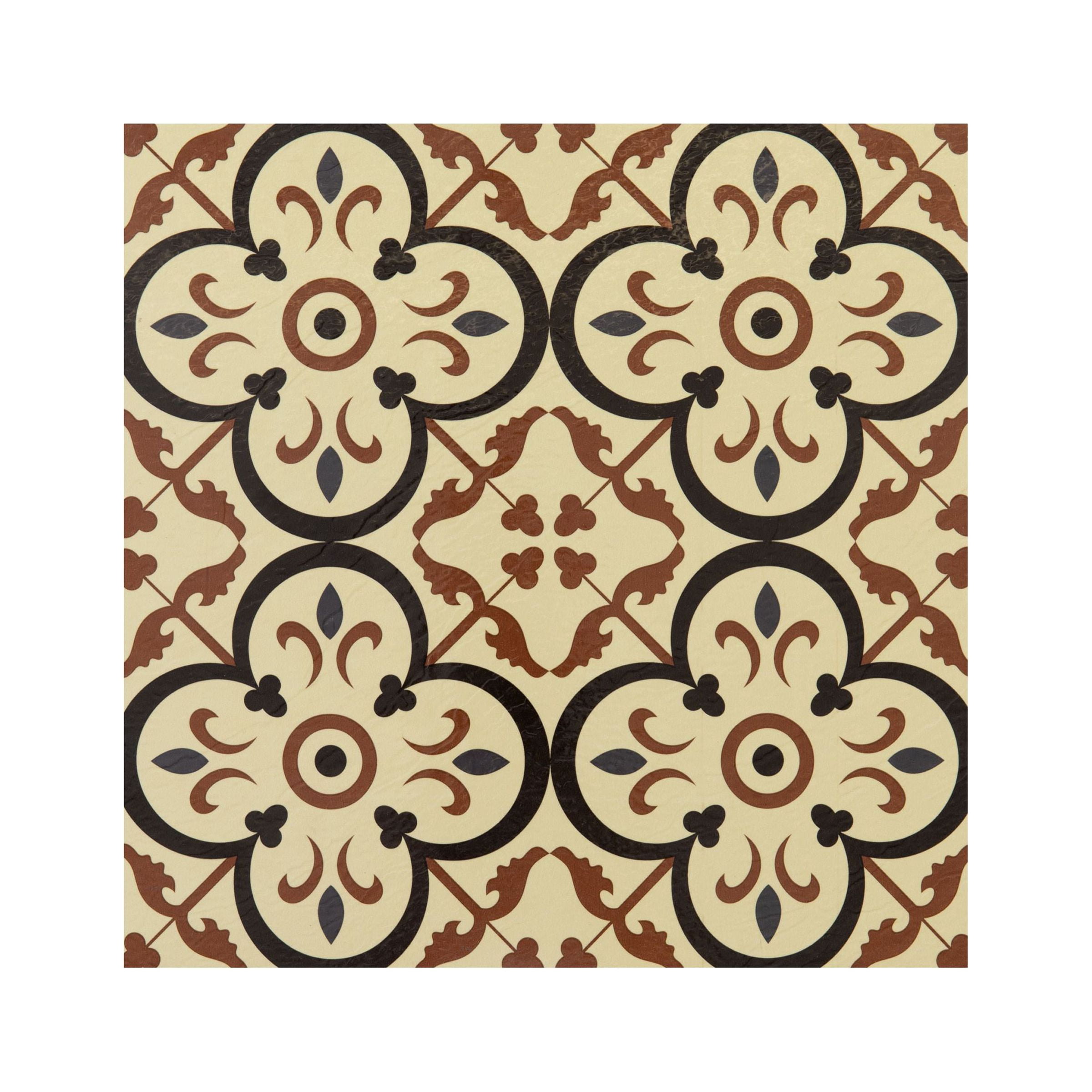 Retro Elegance 12x12 Self Adhesive Vinyl Floor Tile - Burch - 20 Tiles/20 sq. ft.