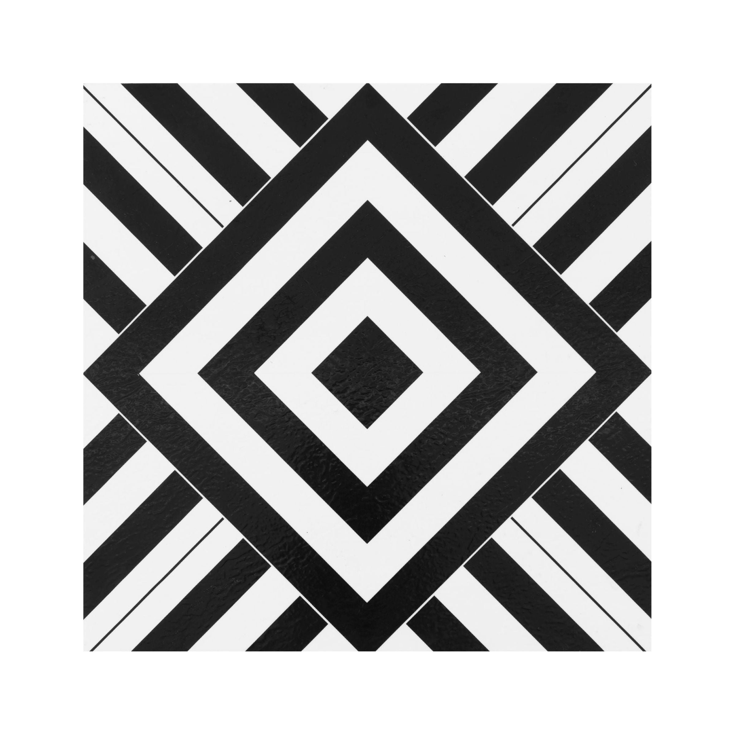 Retro Elegance 12x12 Self Adhesive Vinyl Floor Tile - Geometric - 20 Tiles/20 sq. ft.
