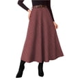 thumbnail image 1 of Retro Elegant High Waist Plaid Skirt A- Line Long Skirt Autumn Winter New Style for Women Polyester, 1 of 4