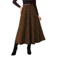 thumbnail image 1 of Retro Elegant High Waist Plaid Skirt A- Line Long Skirt Autumn Winter New Style for Women Polyester, 1 of 4