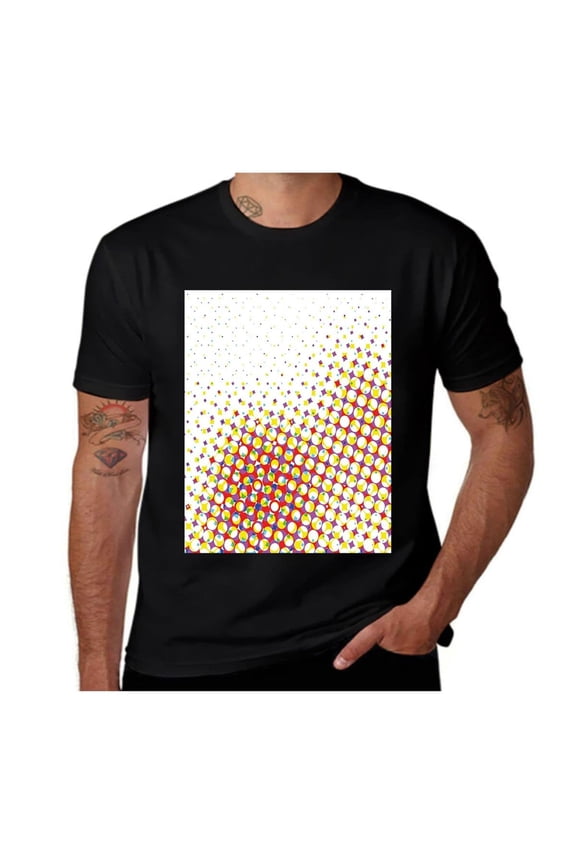 Retro Elements-Arrow-Yellow-Black- Casual Streetwea Everyday Tshirt Comfortable Wear tee shirt