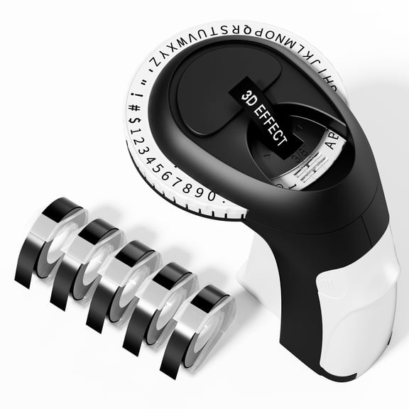 Phomemo Retro Embossing Label Maker, Old School Manual Label Machine with 10 Color 3D Tapes, Vintage Style Embosser for Home Kitchen, Office Organizing, DIY Journals, Craft Supplies & Creative Gifts