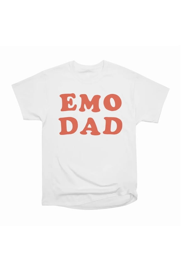 Retro Emo Dad Typography Orange T-Shirt Tee Gift For Him Merch For Her Apparel For Friend