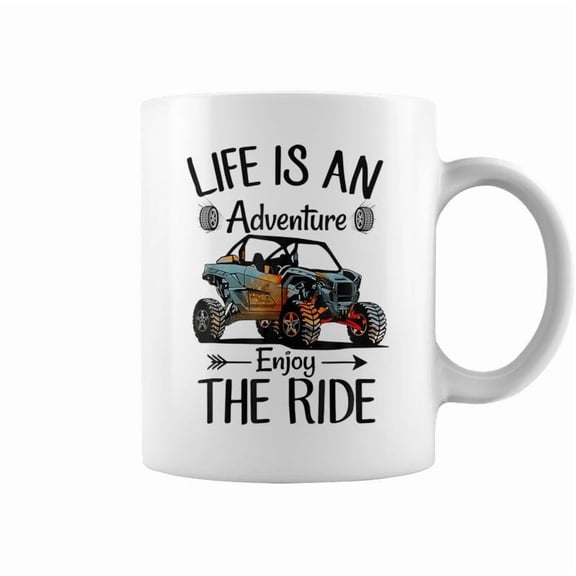 Retro Enjoy The Ride Atv Rider Utv Mud Riding Sxs Offroad Coffee Mugs