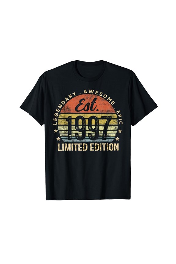 Retro Est. 1997 Limited Edition T-Shirt for 29th Birthday Celebration