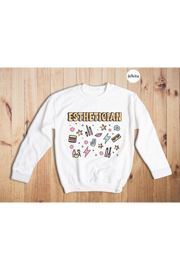 Retro Esthetician Skincare Therapist Beauty Aesthetic Sweatshirt All Size S-5Xl