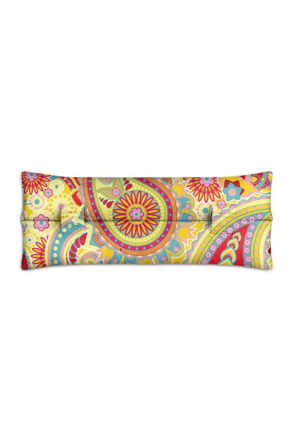 Retro Ethnic Paisley Ornament Seatbelt Pillow - Post-Surgery Mastectomy Heart Surgery Recovery Cushion - Abstract Art Car Travel Pillow for Women