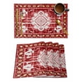 thumbnail image 1 of Retro Ethnic Placemats Set of 8 Tribal Boho Red Vintage Oriental Heat Insulation Washable Place Mats, Rustic Non-Slip Table Mats for Dining Table Party Kitchen Decor,13x19 Inch, 1 of 4