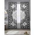 thumbnail image 1 of Retro Ethnic Sheer Curtains 96 Inches Long 2 Panels Tribal Boho Light Filtering Semi Sheer Window Curtains Drapes for Bedroom Living Room 52"x96", 1 of 7