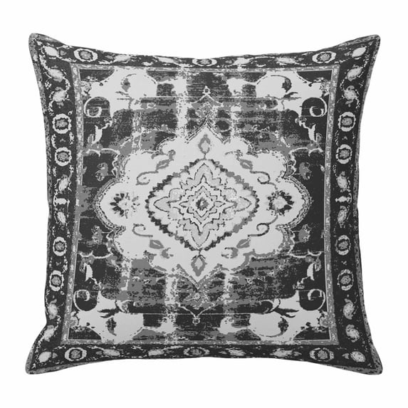 Retro Ethnic Throw Pillow Cover Tribal Boho Cotton Linen Cushion Cover Throw Pillow Case with Invisible Zipper for Couch Sofa Bed Chair Car 24x24 Inch
