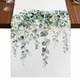 thumbnail image 1 of Retro Eucalyptus Leaves Table Runner 108 Inches Long,Rustic Pastoral Botanical Cotton Linen Table Runners Dresser Scarves,Decorative Tabletop Scarf Furniture Cover for Home Dinner Party 13"x108", 1 of 8