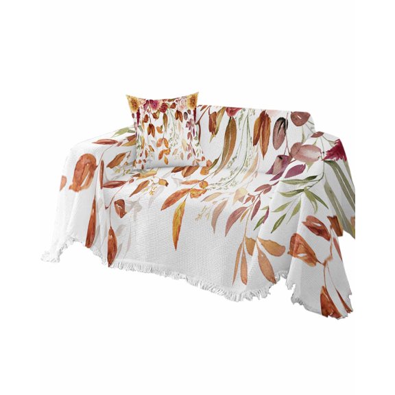 Retro Eucalyptus Sofa Couch Covers for Dog,Washable Sectional Couch Slipcovers for Loveseat with Tassels,Sunflower Floral Summer Autumn Botanical Non Slip Sofa Throw Cover Blanket Large 71''x102''