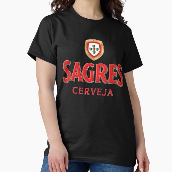 Retro European Import Premium Lager Brewery Label Crest Shield Graphic Tee T-Shirt