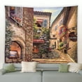 Retro European Style Tapestry Vintage Street Flowers Wall Tapestries
