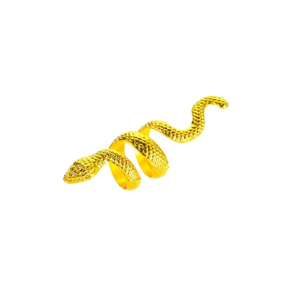 Retro Exaggerated Alloy Animal Snake Print Ring