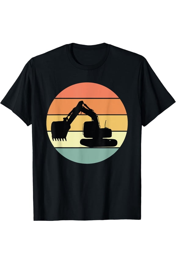 Retro Excavator Apparel Heavy Construction Equipment T-Shirt