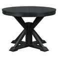 thumbnail image 1 of Retro Extendable Dining Table with A 12" Leaf, Round 4-Person Table with X-Shaped Base Legs For Dining Room and Living Room, Espresso, 1 of 9