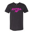 thumbnail image 1 of Retro Extra AF Unisex Adult Short Sleeve T-shirt-Black Heather Triblend-xxxl, 1 of 4