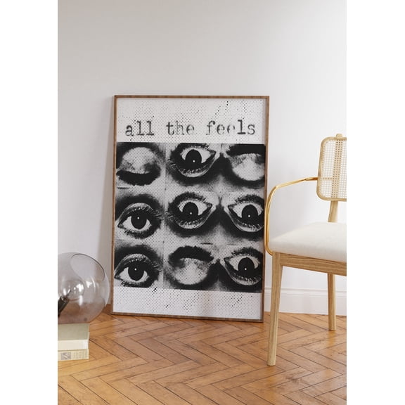 Retro Eye Chart Trendy Dorm Room Poster Unframed Paper Print