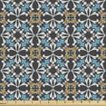 thumbnail image 1 of Retro Fabric by the Yard, Abstract Floral Motifs Ornamental and Old Fashioned Mosaic Tile Pattern Vintage Style, Decorative Upholstery Fabric for Chairs & Home Accents, Multicolor by Ambesonne, 1 of 5