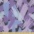 thumbnail image 1 of Ambesonne Retro Fabric by the Yard Upholstery, Funky Hatched Doodle Drawn, 1 Yard, Dark Grey Violet and Sky Blue, 1 of 5
