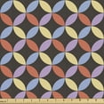 thumbnail image 1 of Retro Fabric by the Yard, Abstract Vintage Style Repetitive Floral Inspired Simple Illustration, Decorative Upholstery Fabric for Chairs & Home Accents, Dark Taupe and Multicolor by Ambesonne, 1 of 5