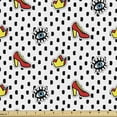 thumbnail image 1 of Ambesonne Retro Fabric by the Yard Upholstery, Doodle Feminine, 1 Yard, Multicolor, 1 of 5