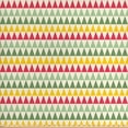 thumbnail image 1 of Retro Fabric by the Yard, Colorful Triangles Sharp Edged Geometric Shapes in Horizontal Line, Upholstery Fabric for Dining Chairs Home Decor Accents, Dark Coral Pale Green by Ambesonne, 1 of 4