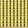 thumbnail image 1 of Retro Fabric by the Yard, Geometric Inspired Abstract Polka Dotted Pattern in Rounds Design, Upholstery Fabric for Dining Chairs Home Decor Accents, Mustard and Charcoal Grey by Ambesonne, 1 of 5