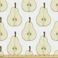 thumbnail image 1 of Retro Fabric by the Yard, Halved Pear Pattern Detailed Sketchy Repetition in Symmetric Design, Decorative Upholstery Fabric for Chairs & Home Accents, Brown Eggshell and White by Ambesonne, 1 of 5