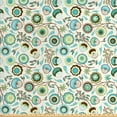 thumbnail image 1 of Ambesonne Floral Fabric by the Yard Upholstery, Pastel Nature, 5 Yards, Mint Green Sky Blue, 1 of 4