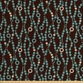 thumbnail image 1 of Ambesonne Retro Fabric by the Yard Upholstery, Nostalgic Pattern of Circles, 3 Yards, Seal Brown Pale Teal, 1 of 4