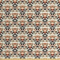thumbnail image 1 of Retro Fabric by the Yard, Old Fashioned Style Abstract Pattern with Mosaic of Triangles Geometrical Illusion, Upholstery Fabric for Dining Chairs Home Decor Accents, Multicolor by Ambesonne, 1 of 4