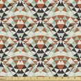 thumbnail image 1 of Retro Fabric by the Yard, Old Fashioned Style Abstract Pattern with Mosaic of Triangles Geometrical Illusion, Upholstery Fabric for Dining Chairs Home Decor Accents, Multicolor by Ambesonne, 1 of 5