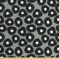 thumbnail image 1 of Retro Fabric by the Yard, Oval Shape Pattern Old Vinyl Disc Themed Motifs Repeating Abstract Design, Decorative Upholstery Fabric for Sofas and Home Accents, Sage Green Black White by Ambesonne, 1 of 4