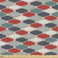 thumbnail image 1 of Retro Fabric by the Yard, Pattern of Mosaic with Geometric Design Old Fashioned Lattice Style Octagon Tile, Upholstery Fabric for Dining Chairs Home Decor Accents, Multicolor by Ambesonne, 1 of 5