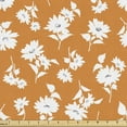 thumbnail image 1 of Ambesonne Retro Fabric by the Yard Upholstery, Floral Botany Arrangement, 3 Yards, Dark Orange Grey White, 1 of 5