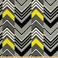 thumbnail image 1 of Ambesonne Retro Fabric by the Yard Upholstery, Nostalgic Abstract Zigzags, 3 Yards, Yellow Ivory and Grey, 1 of 4