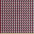 thumbnail image 1 of Retro Fabric by the Yard Upholstery, Vintage Country Style Pattern with Diagonal Checks and Vertical Stripes, Decorative Fabric for DIY and Home Accents, Dark Coral Teal Beige by Ambesonne, 1 of 4