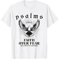 thumbnail image 1 of Retro Faith Over Fear Bible Verse Aesthetic Christian Dove T-Shirt Shirts, 1 of 3