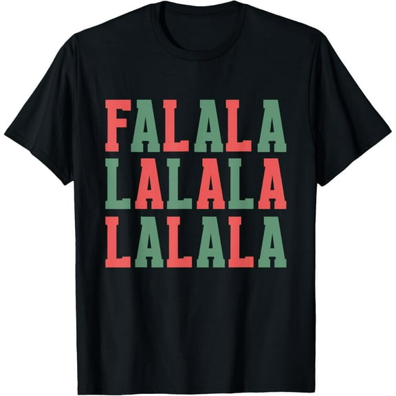 Retro Falala Christmas Song Funny Christmas Santa Claus T-Shirt