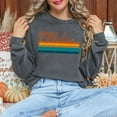 thumbnail image 1 of Retro Fall Stripes | Garment Dyed Sweatshirt, 1 of 4